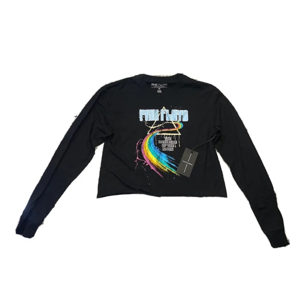 Pink Floyd Womens medium Dark Side Of The Moon 1973 Tour Black Shirt New
